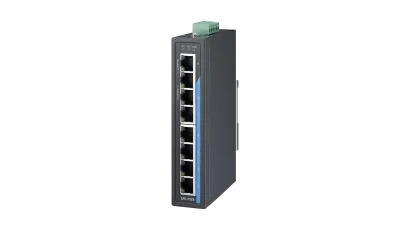 Switch Ethernet no administrable 8 Puertos para montaje en riel Advantech