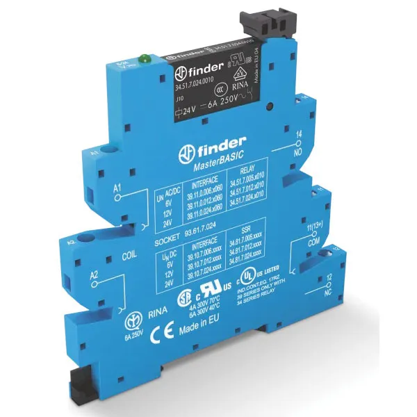 [391100240060] RELE INTERFACE ELECTROMECANICO 24VAC/DC 1CO TORNILLO 391100240060 FINDER