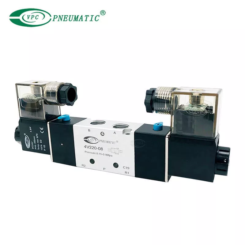 [4V220-08 DC24] Electrovalvula biestable 5/2 1/4"24VDC serie 200 4V220-08 DC24 VPC