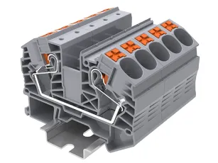 [TP16-2-GY] Bornera 2 puntos de conexión gris 20-4 AWG con tecla de accionamiento SUPU