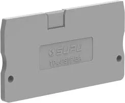 Placa final o intermedia gris para bornera 2 puntos de conexion 20-4 AWG TP16 SUPU
