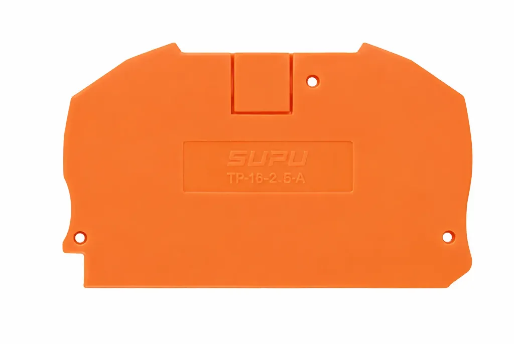 Placa final o intermedia para bornera 2 puntos de conexion 20-4 AWG TP16 SUPU