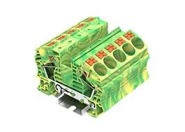 [TP16-2-PE] Bornera 2 puntos de conexión  a tierra 20-4 AWG con tecla de accionamiento SUPU