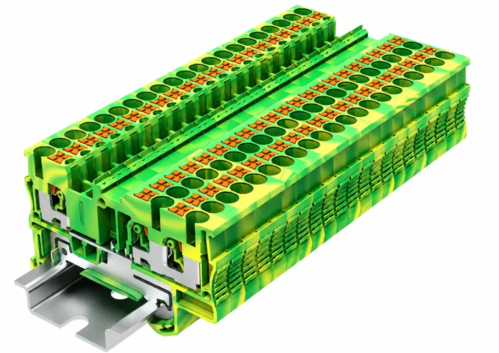 [TP2.5-3-PE] Bornera de tierra 3 puntos de conexión 26-12 AWG con tecla de accionamiento SUPU