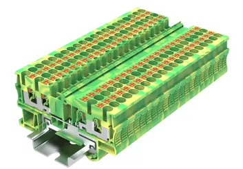 Bornera de tierra 4 puntos de conexión 26-12 AWG con tecla de accionamiento SUPU
