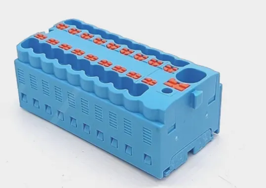 [TPA6/2.5-19-BU] Bornera de distribucion 19 puntos de conexion azul 24-14 AWG 24A con tecla de accionamiento SUPU