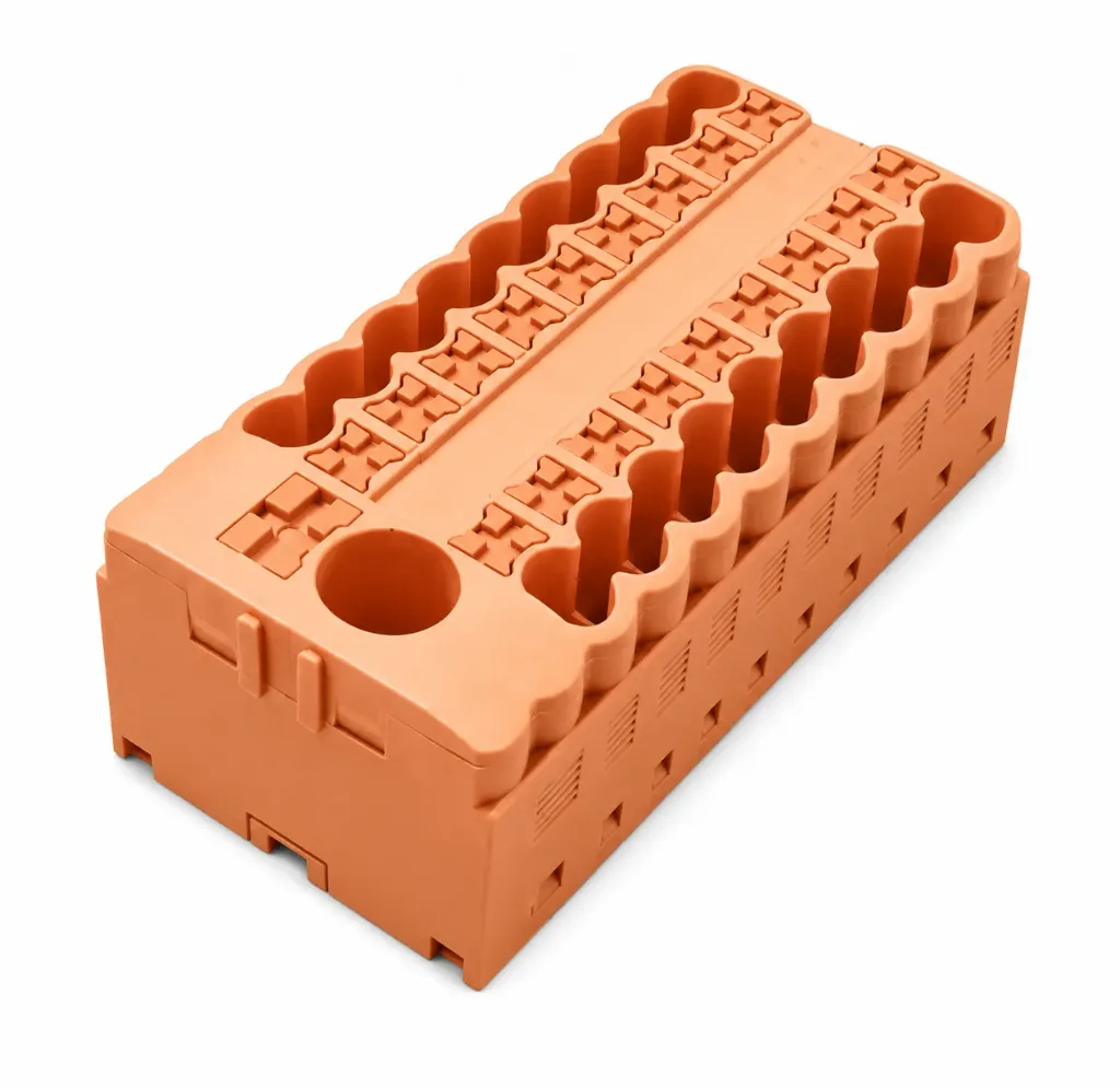 [TPA6/2.5-19-OG] Bornera de distribucion 19 puntos de conexion naranja 24-14 AWG 24A con tecla de accionamiento SUPU