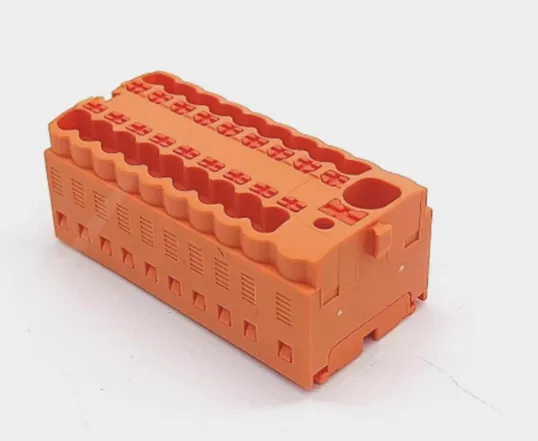 [TPA6/2.5-19-OG] Bornera de distribucion 19 puntos de conexion naranja 24-14 AWG 24A con tecla de accionamiento SUPU