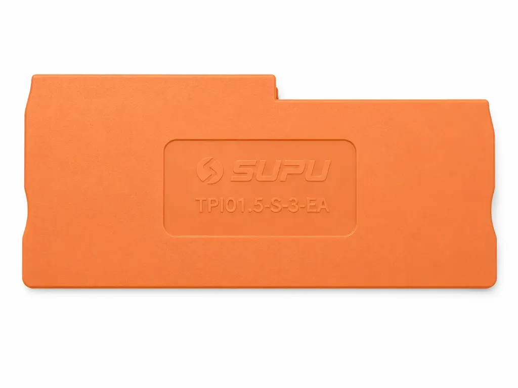 [TPIO1.5-S-3-OG-EA] Placa final o intermedia naranja para bornera de sensores 3 Hilos