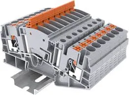 [TPME6-2-JP-GY] Bornera seccionable cortocircuitable conexion push-in calibre 20-10AWG SUPU