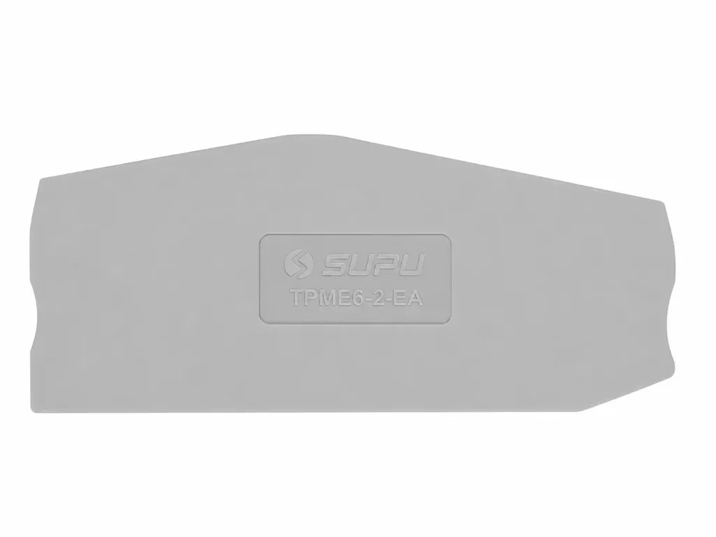 [TPME6-2-JP-GY-EA] Placa final o intermedia gris para bornera seccionable TPME6