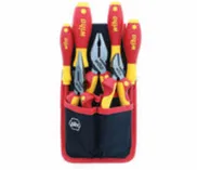 [32985] Juego de destornilladores y alicates industriales aislados de 7 piezas con cangurero Wiha