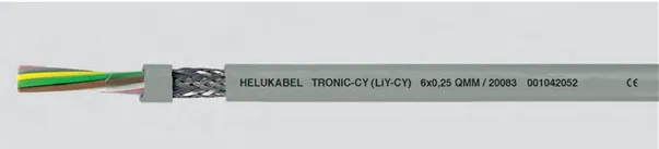 [CBL-16027-B1000] Cable apantallado TRONIC-DY (LiY-DY) 3x0.75 (19AWG) Gris Hulukabel